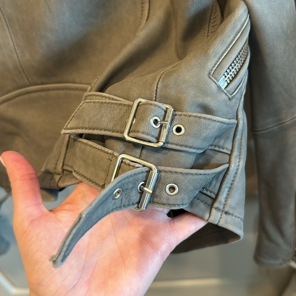 Iro Lambskin Leather Grey Jacket - Picture 16 of 16